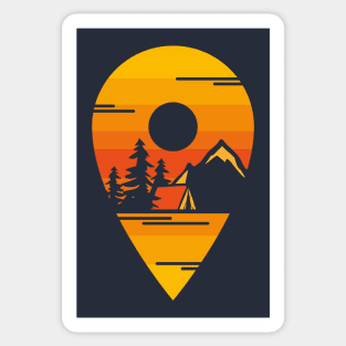 you are here - in mountain Sticker